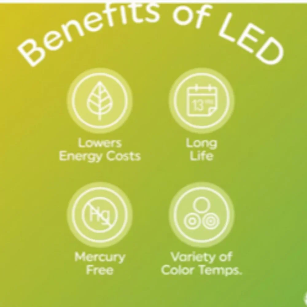 GE LED 8.5W (65W) 5000K Bright White DIMMABLE Bulbs Damp Rated 3Pack Tested